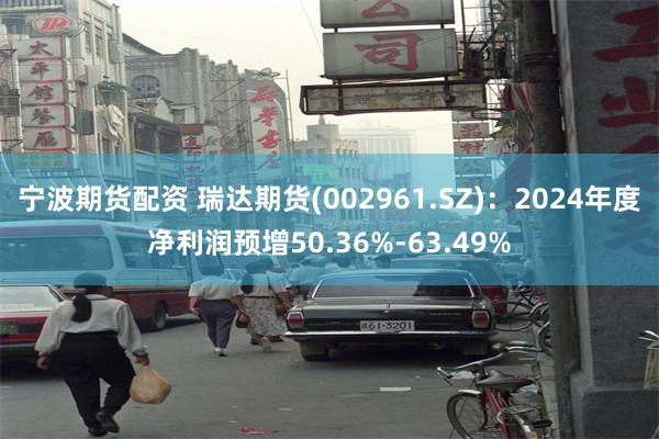 宁波期货配资 瑞达期货(002961.SZ)：2024年度净利润预增50.36%-63.49%